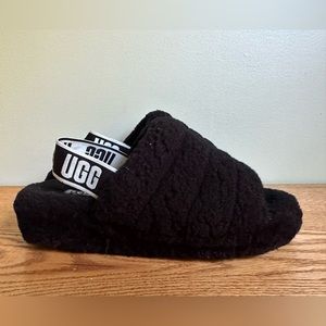UGG Fluff Yeah sling black slides